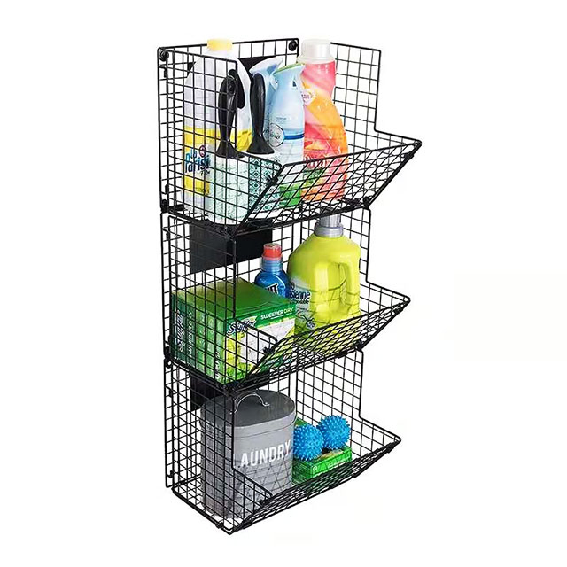Wall Mounted Shelving Metal Wire Kitchen Vegetable or Fruit Storage Rack