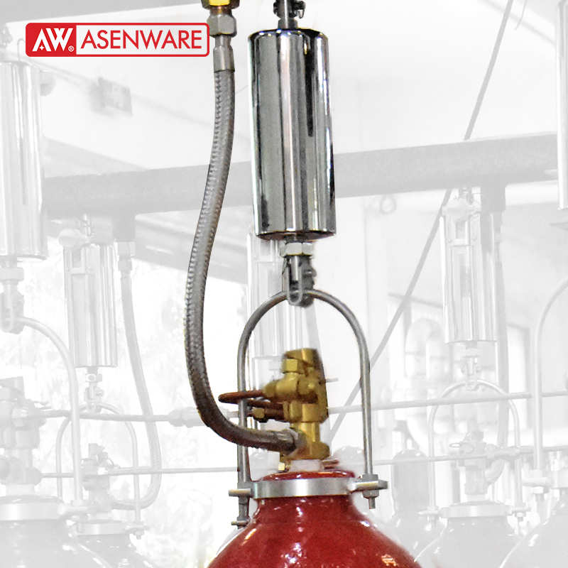 CO2 Gas Suppression System 70L 90L 100L Steel Gas Cylinder Fire Automatic Gas Extinguish System