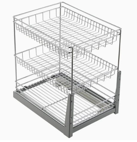 3-Tier Multi-Functional Pull-out Cabinet Storage System