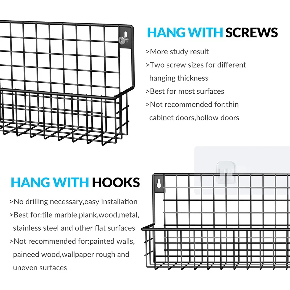 4 Tiers Kitchen Spice Jar Bottle Storage Rack Set Organizer Wall Mounted Spice Rack