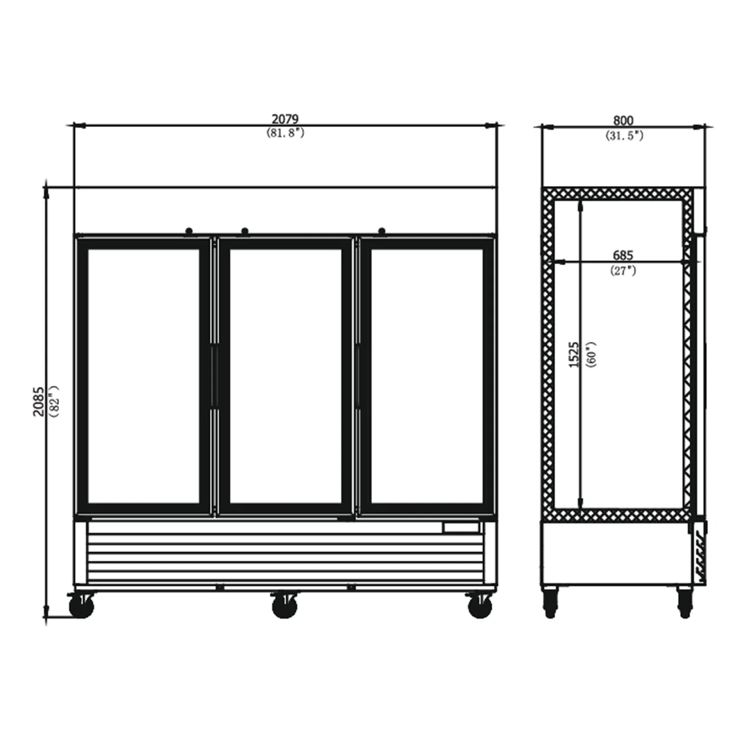 Hottest Supermarket Large Capacity Freezer Vertical Rounded Corner Ergonomic Construction Fridge