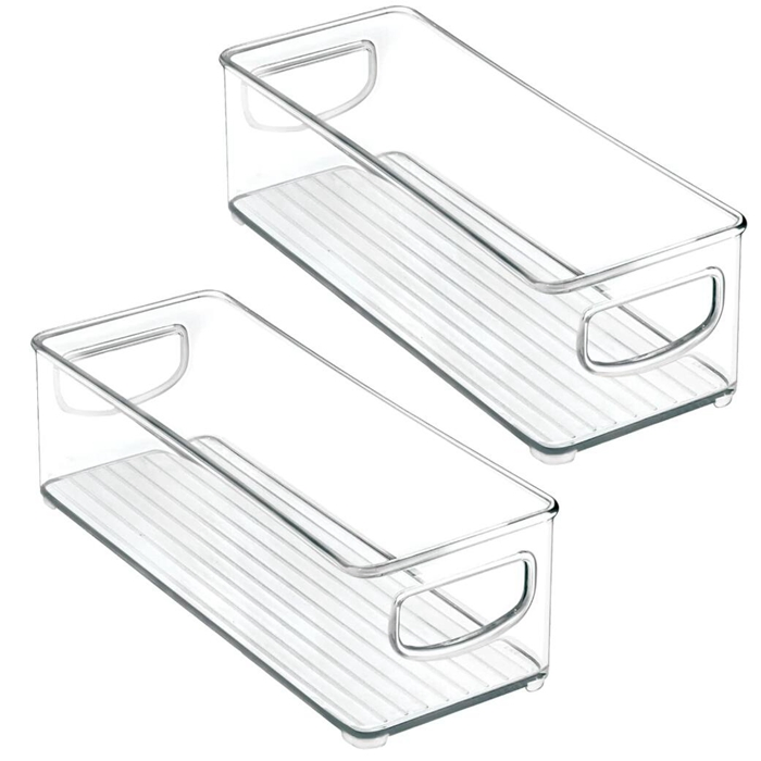 Pantry Organization Food Storage Bin Stackable Clear Plastic Refrigerator Containers