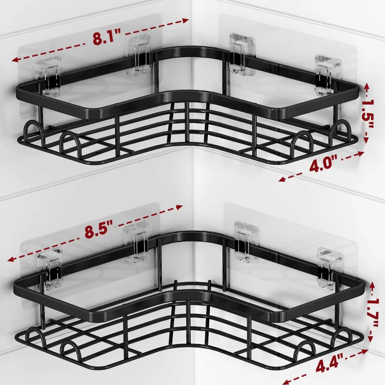 304 Stainless Steel Corner Rack — L-Shaped Wall-Mounted Bathroom Shelf, Multifunctional Non-Marking Heavy Duty Storage Rack for Shower Kitchen Toilet