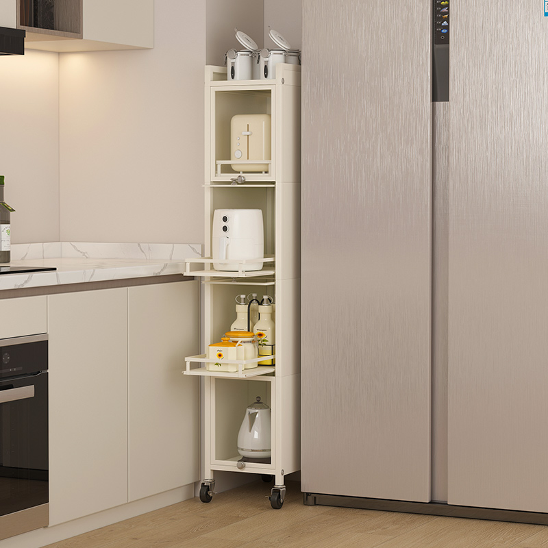 Innovative Pull-out Storage Rack for Easy Kitchen Utensil Access