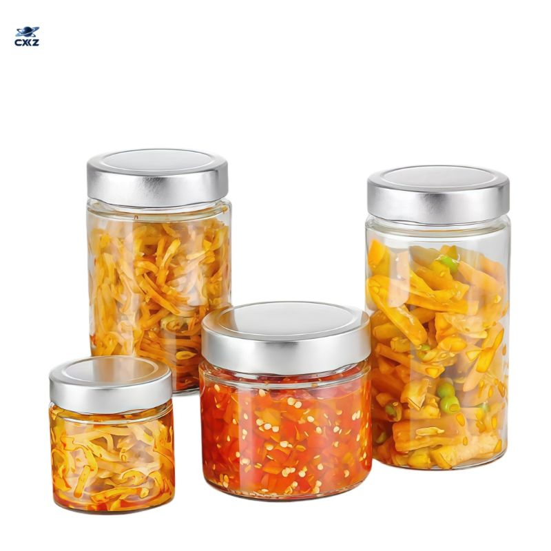 Bulk Sealed Transparent Glass Jars 80ml-1000ml (Including 150ml) Food Grade Pantry Storage Leakproof for Cookies &amp; Salad Spices