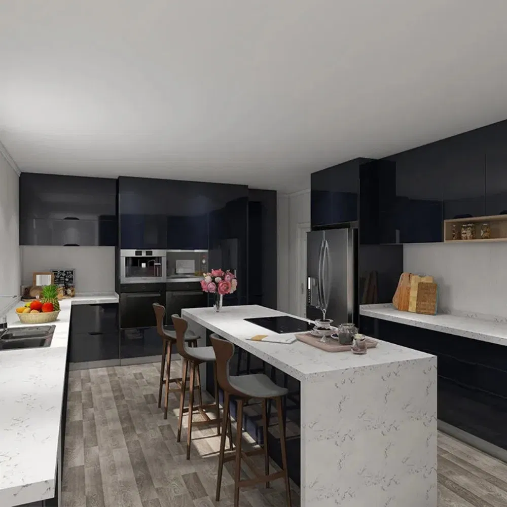 Smart Kitchen Cabinet Featuring Automatic Door Painting Machine System