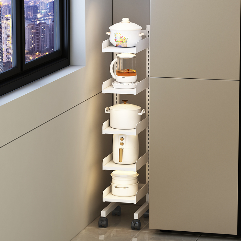 Factory Multi-Tier Multiple Colors Available Kitchen Cookware Shelf Tools Panssaucepans Storage Organization Floor-to-Floor Cart Racks