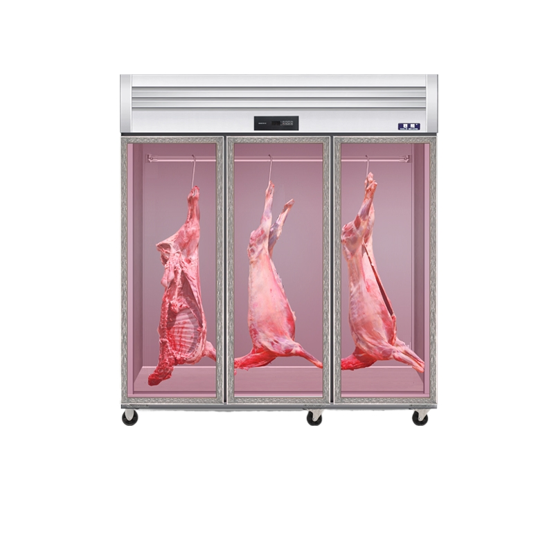 High-Capacity Vertical Meat Display Case Meat Hanging for Supermarkets &amp; Groceries