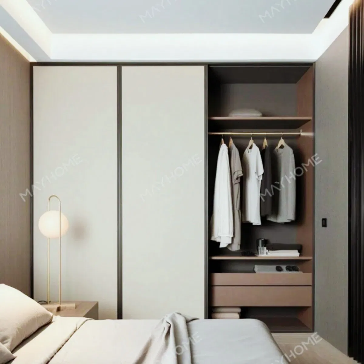 Factory Aluminium Alloy Honeycomb Panel Room Divider Unit Built-in Wardrobe Cloakroom Storage