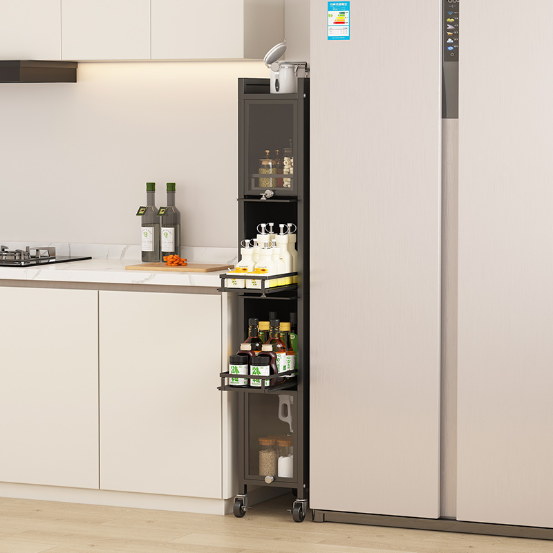 Innovative Pull-out Storage Rack for Easy Kitchen Utensil Access