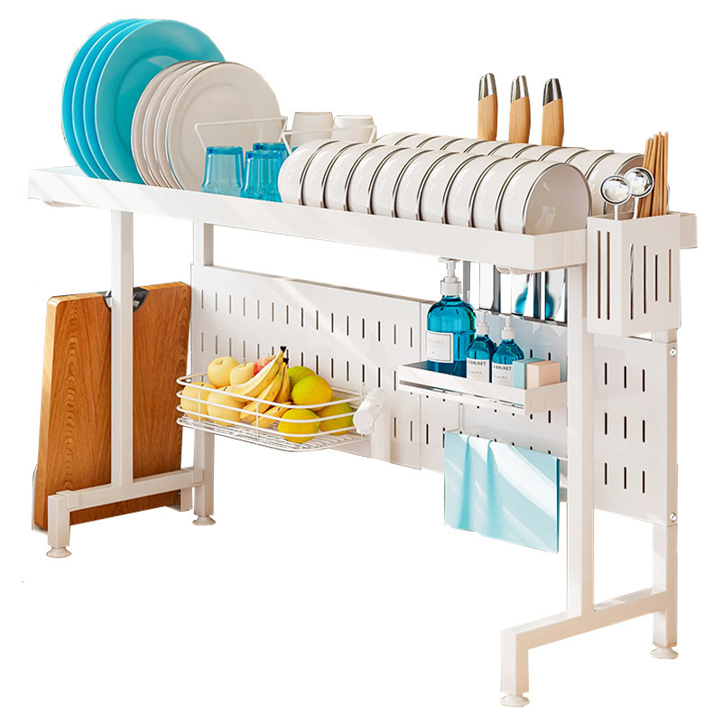 Adjustable Over Sink Dish Rack, Stainless Steel Storage