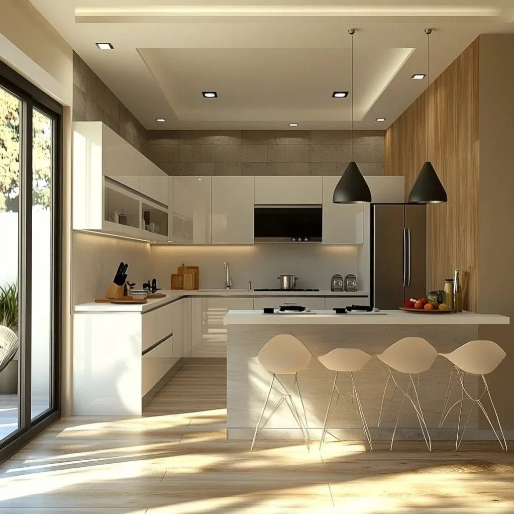 Plywood Low MOQ Modern Custom Kitchen Cabinets for Home