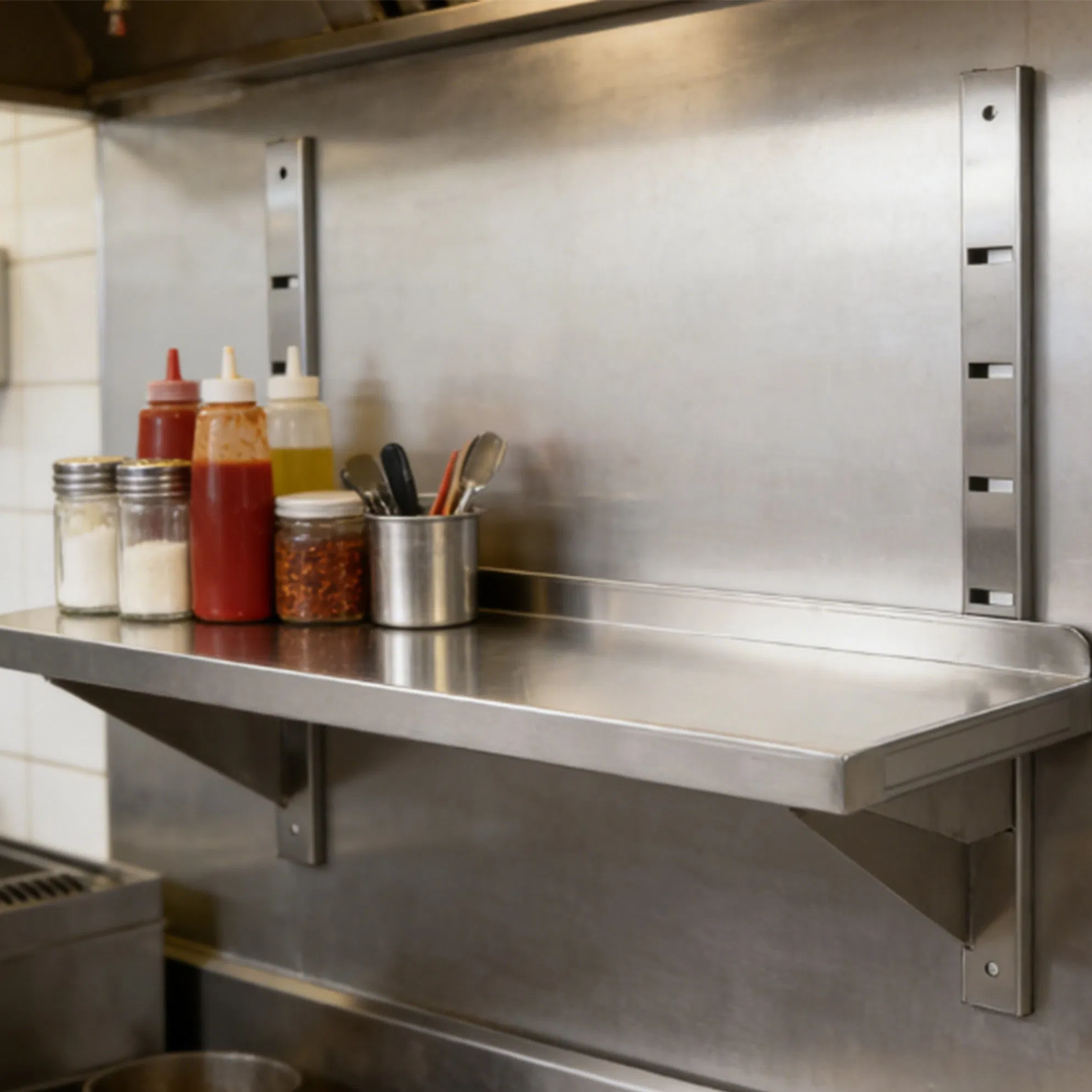 Wall-Mounted Storage Rack Commercial Kitchen Equipment