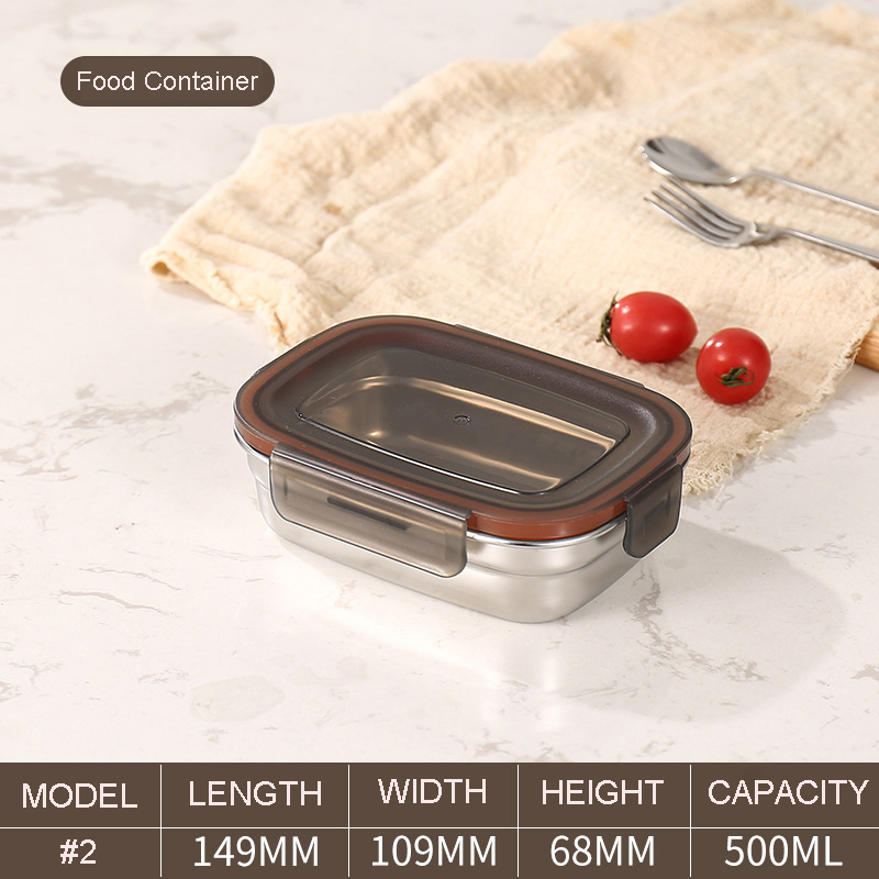 304 Stainless Steel Lunch Box Set with Leak-Proof