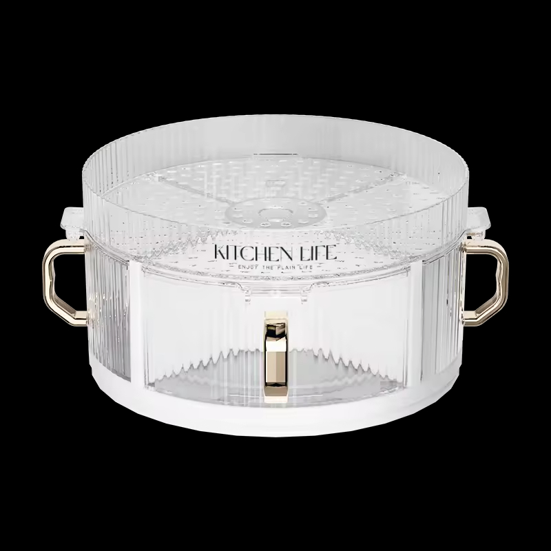 Kitchen Storage Tray Round Plastic Container Organizers Tray