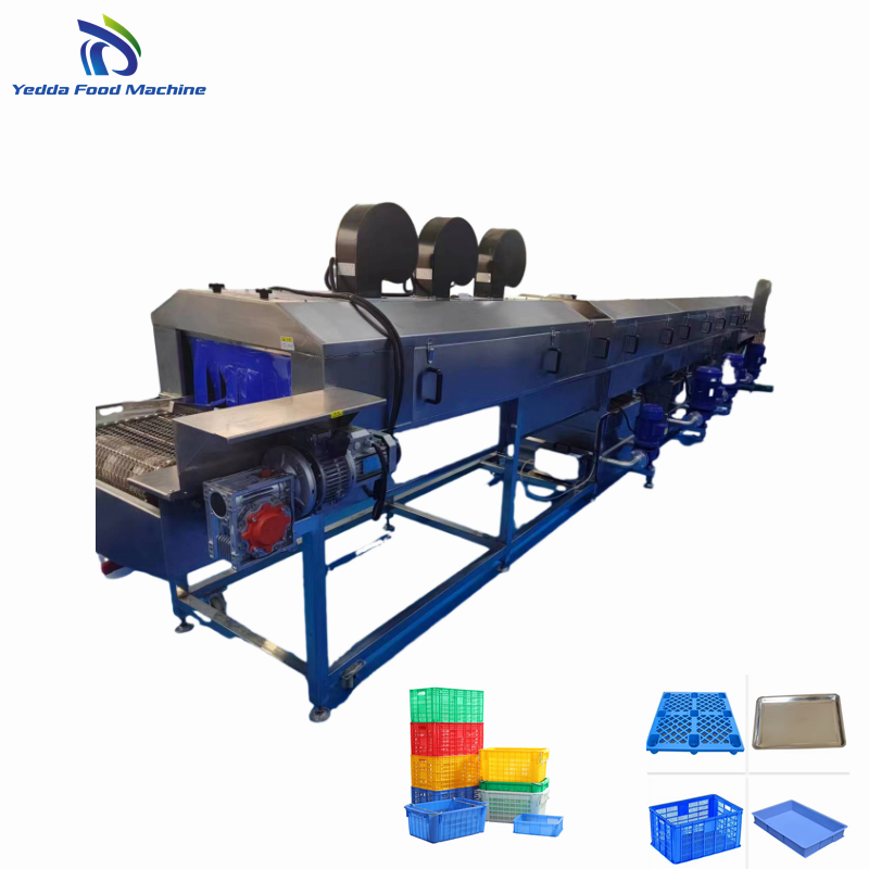 Large Capacity Plastic Crate Cleaning System for Efficient Storage