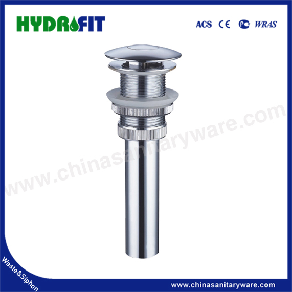 Factory Bathroom Kitchen Brass Zinc Stainless Steel Wash Basin Pop-up Click Clack Rotating Plug Chrome Brushed Overflow Lift Drain Waste (BW3001)