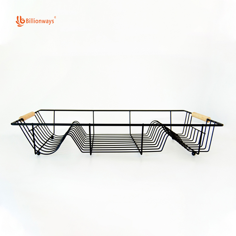 Over-The-Sink Metal Dish Storage Rack for Efficient Kitchen Organization