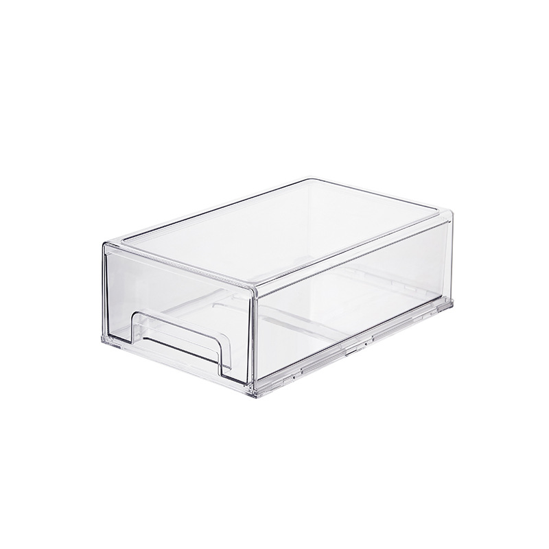 Large Capacity Transparent Refrigerator Drawer Organizer for Fruits and Vegetables
