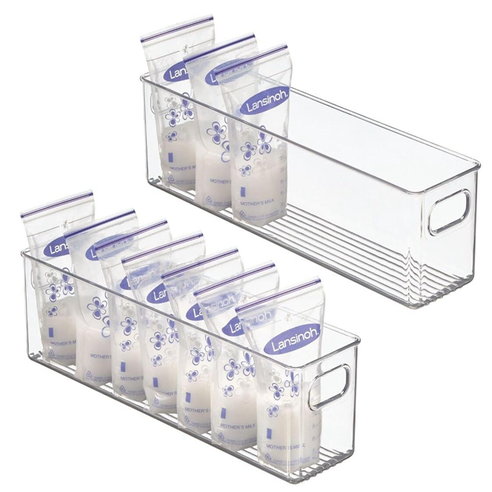 Pantry Organization Food Storage Bin Stackable Clear Plastic Refrigerator Containers