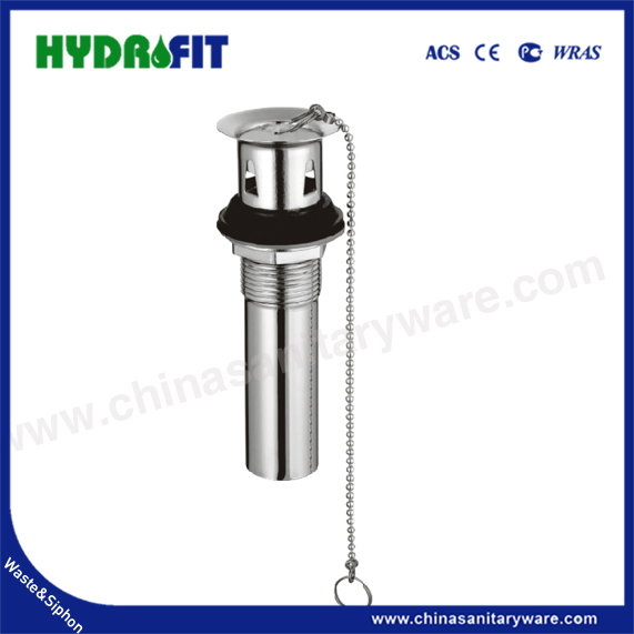 Factory Bathroom Kitchen Brass Zinc Stainless Steel Wash Basin Pop-up Click Clack Rotating Plug 1 1/4" 1 1/2" Chrome Brushed Overflow Drain Waste (BW3004)