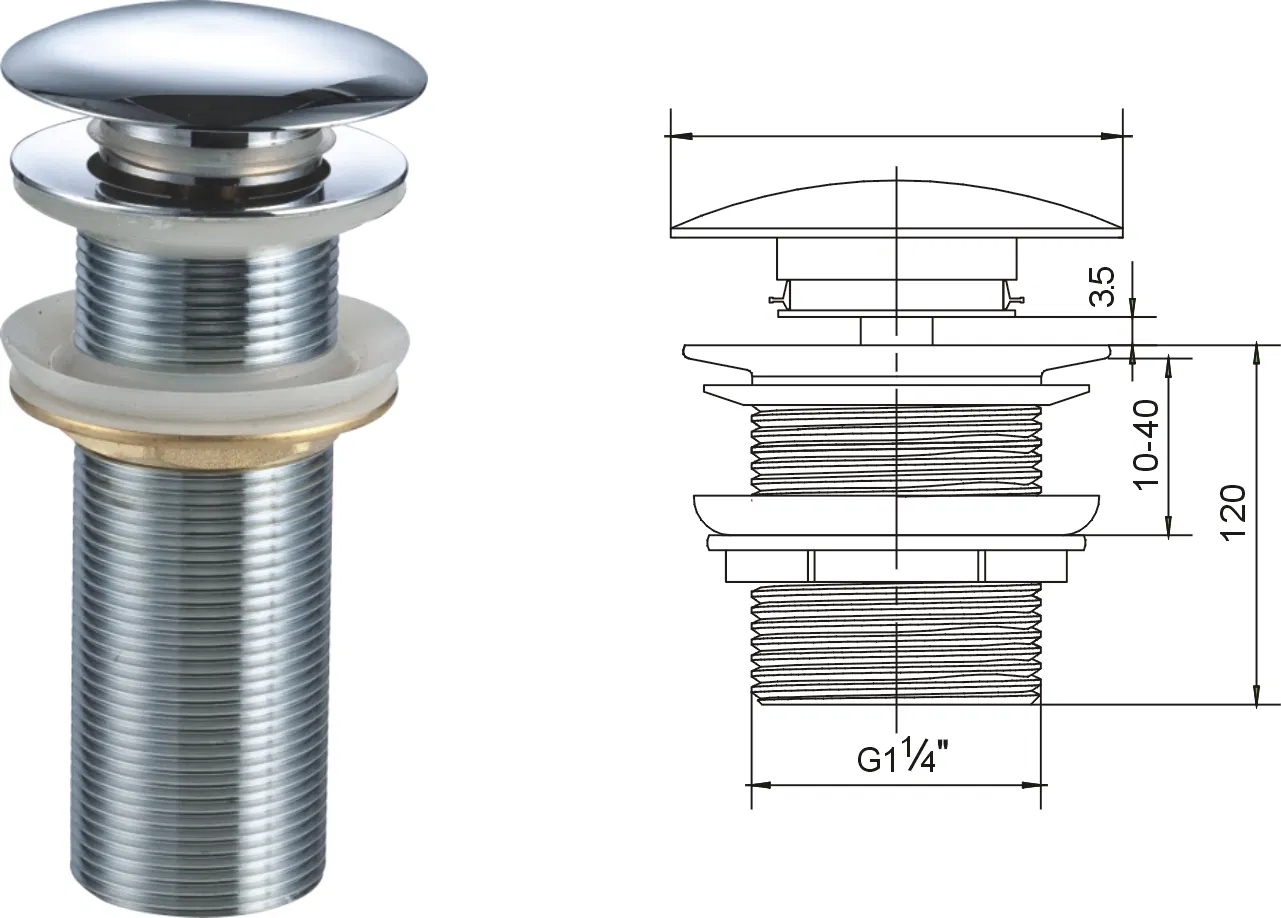 Modern Kitchen Pop up Bath Big Cap Sink Basin Waste
