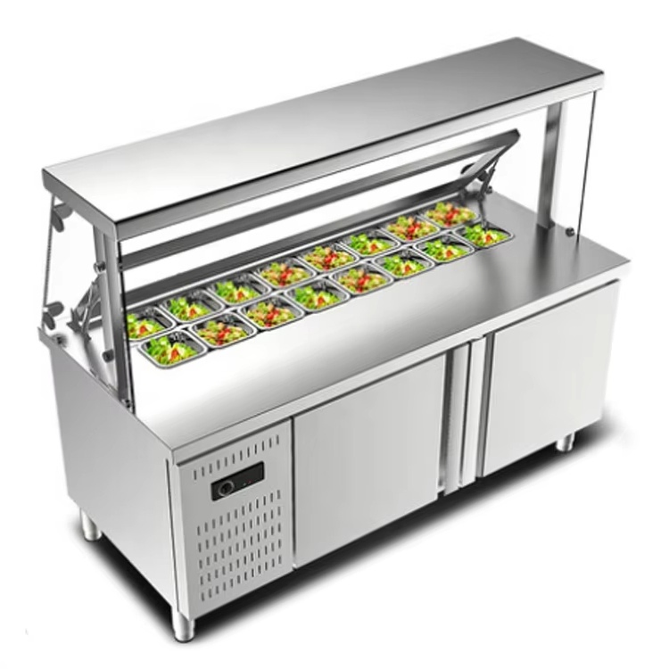 Salad Bar Refrigerator Commercial Supply for Food Industry