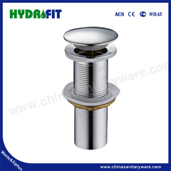 Factory Bathroom Kitchen Brass Zinc Stainless Steel Wash Basin Pop-up Click Clack Rotating Plug 1 1/4" 1 1/2" Chrome Brushed Overflow Drain Waste (BW3004)