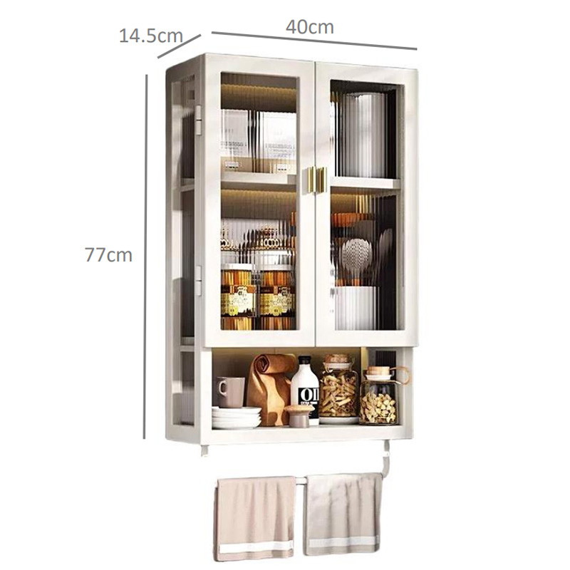 Warehouse Style Heavy Duty Steel Corner Wall-Mounted Storage Rack, Kitchenware Cabinet Simple Installation for Home Kitchen