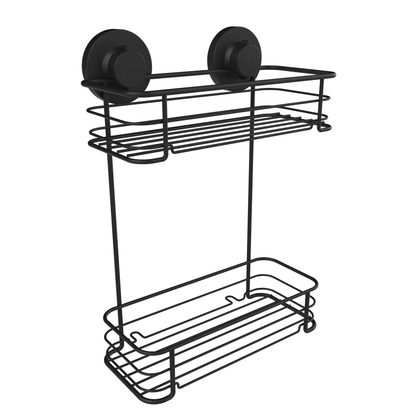 Adhesive Wall-Mounted Bathroom Rack with Multiple Shelves for Toilet and Sink Organization