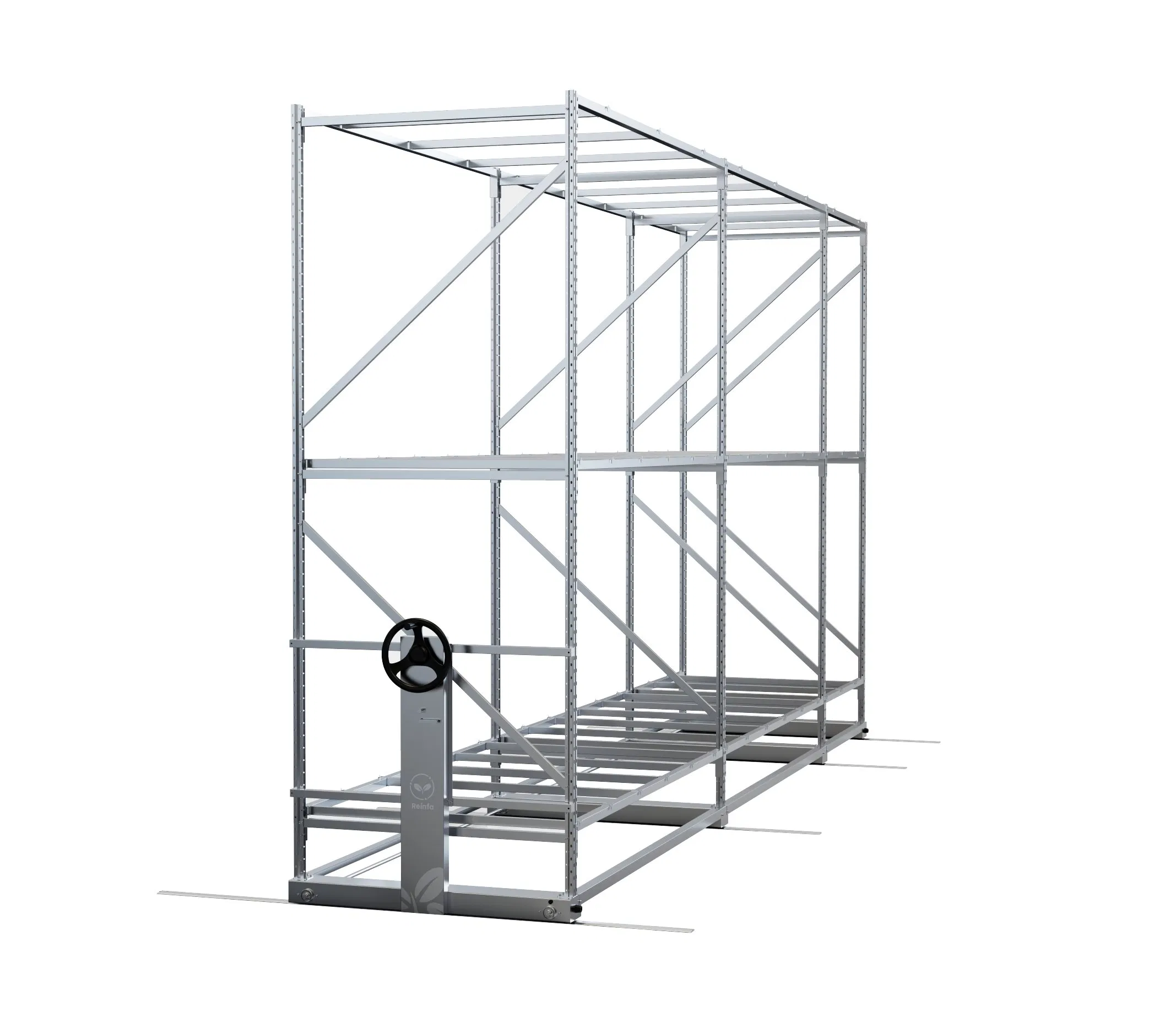 Reinfa High-Capacity Multi-Tier Plant Shelf System, Mobile &amp; Durable for Commercial Farming
