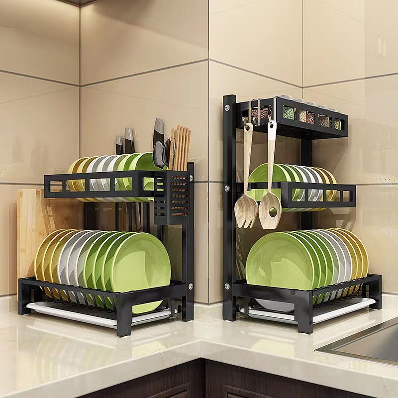 Multi-Zone Classified Storage: Independent Zones for Spices, Chopsticks, Knife and Cutting Board, Separate Dry and Wet, Keep Kitchen Utensils Organized and Hygi