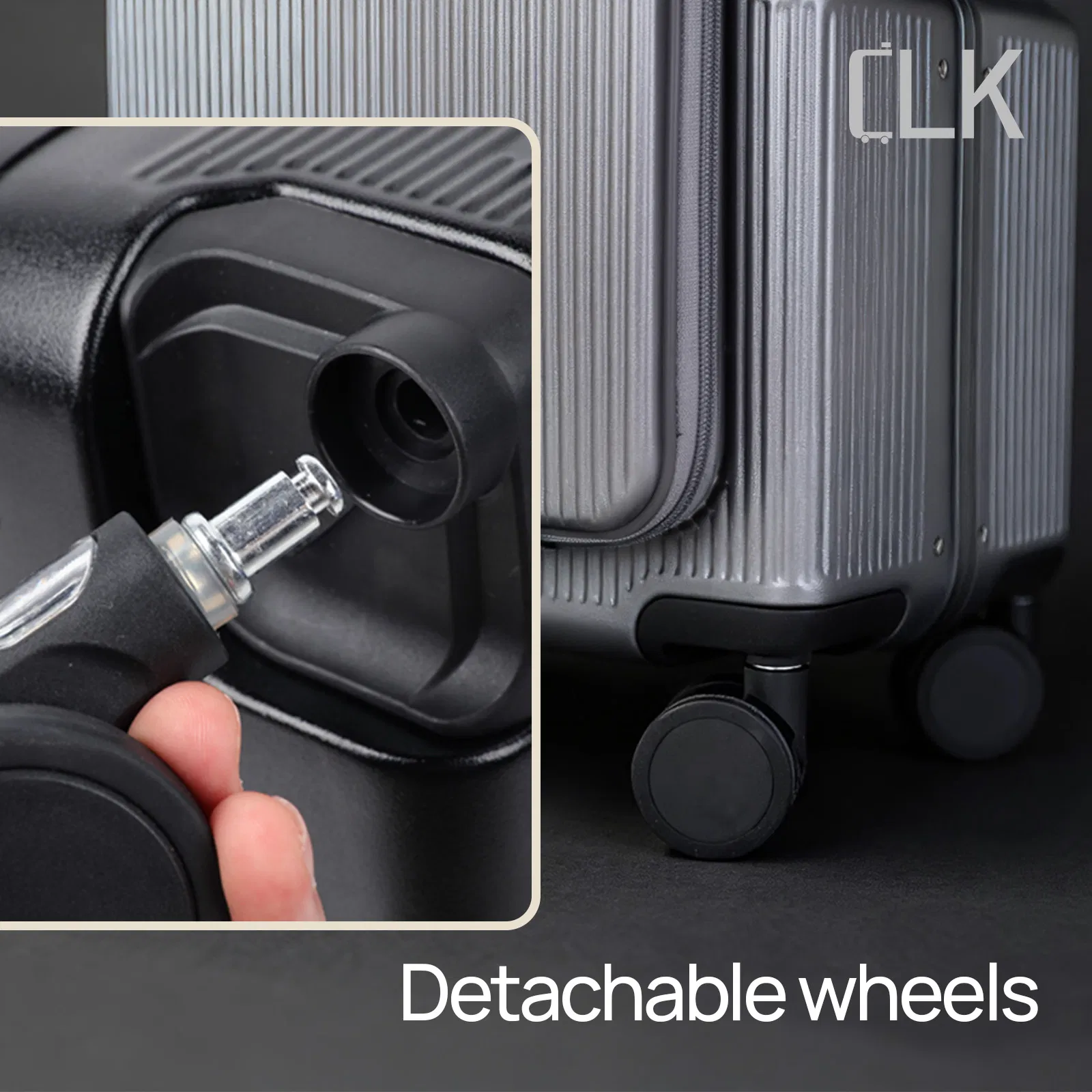 High-Tech PC Construction with Fingerprint Lock Integrated Scale Handle Magnetic Detachable Organization Removable Quiet Rollers PC Luggage