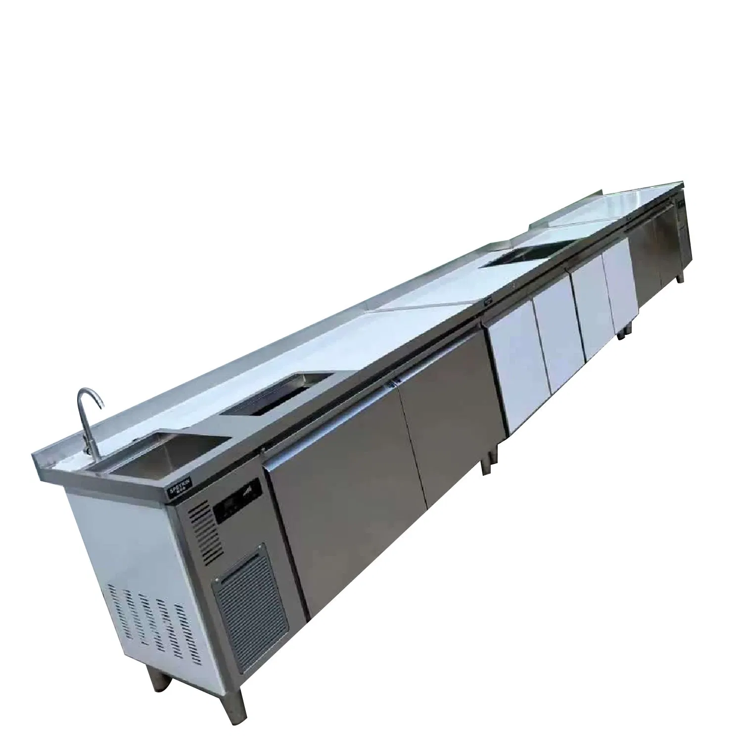 Professional Barista Workstation with Cup Rack and Condiment Station Organization