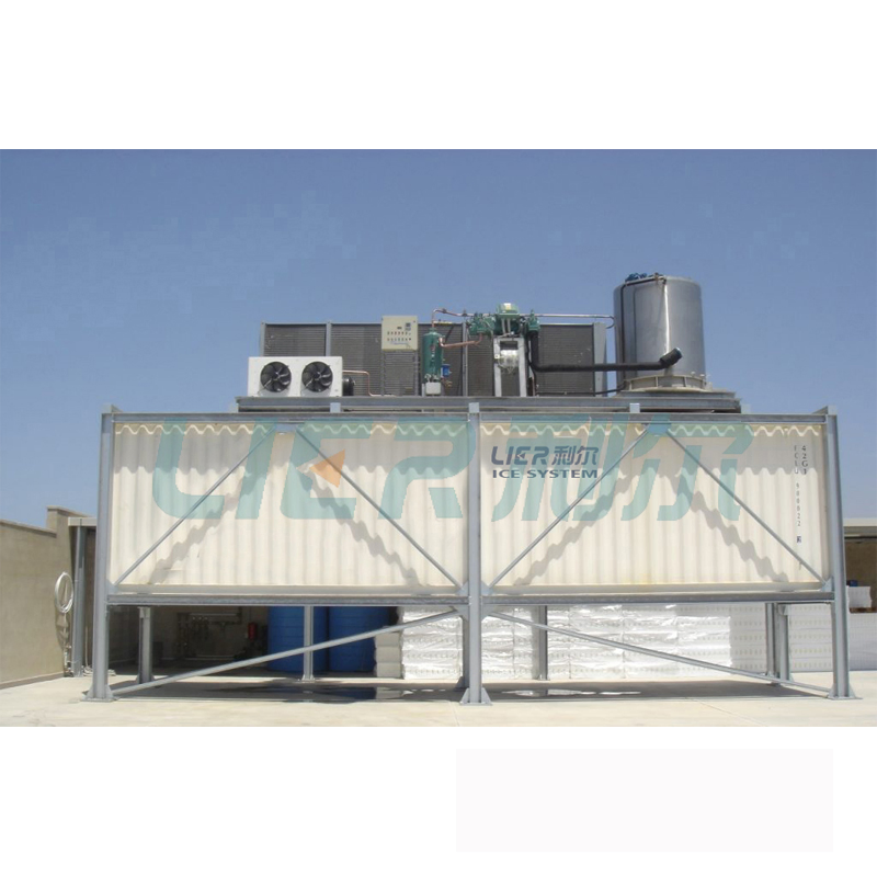 Large Capacity Concrete Cooling Systems Flake Ice Rake system 100ton Per Day