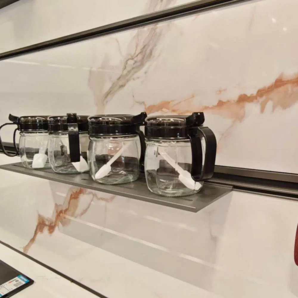 Wear-Resistant Wall-Mounted Modular Track-Mounted Storage System for Laundry Room