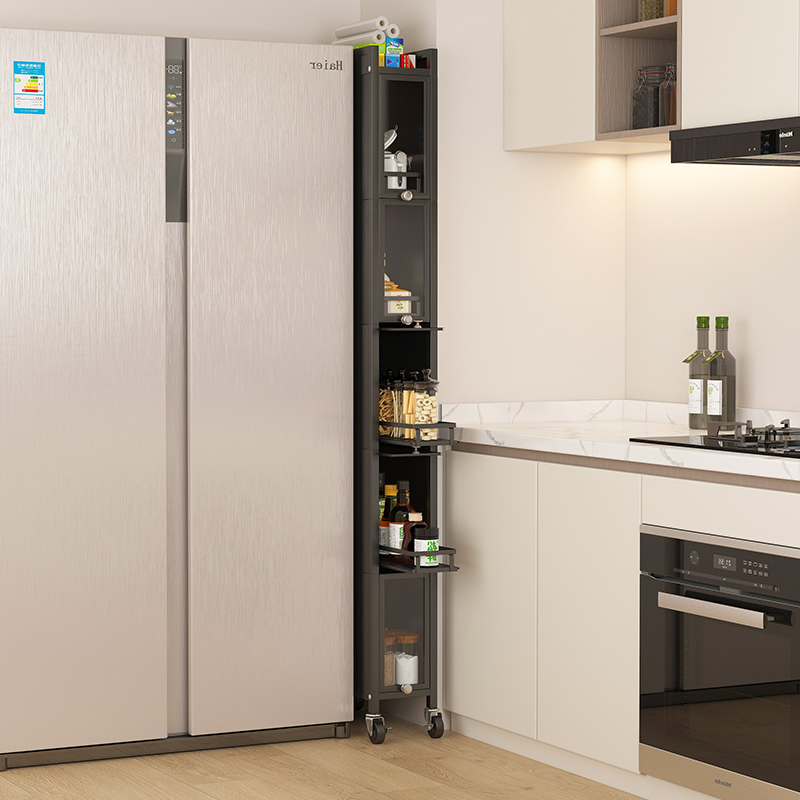 Pull-out Kitchen Utensils Storage Rack for Efficient Space Utilization