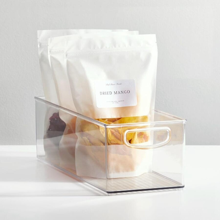 Pantry Organization Food Storage Bin Stackable Clear Plastic Refrigerator Containers