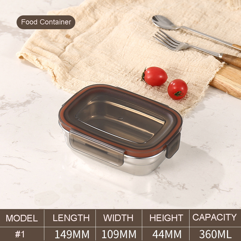 304 Stainless Steel Lunch Box Set with Leak-Proof