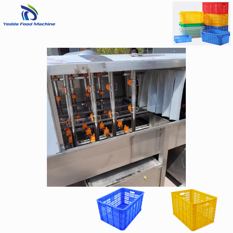 Large Capacity Plastic Crate Cleaning System for Efficient Storage