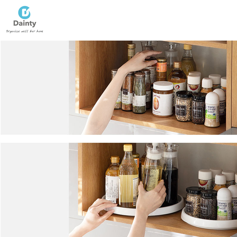 Two - Tier Revolving Kitchen Storage Solution: Effortlessly Organize Your Spice Collection