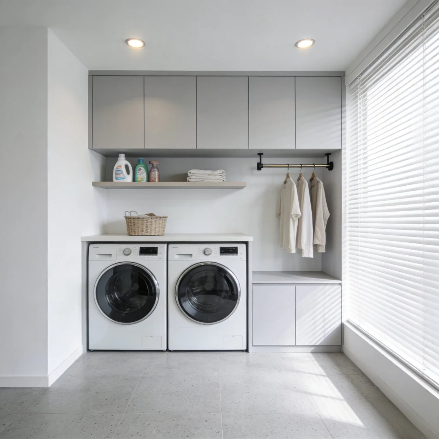 Built in Laundry Cabinet System for Residential Applications