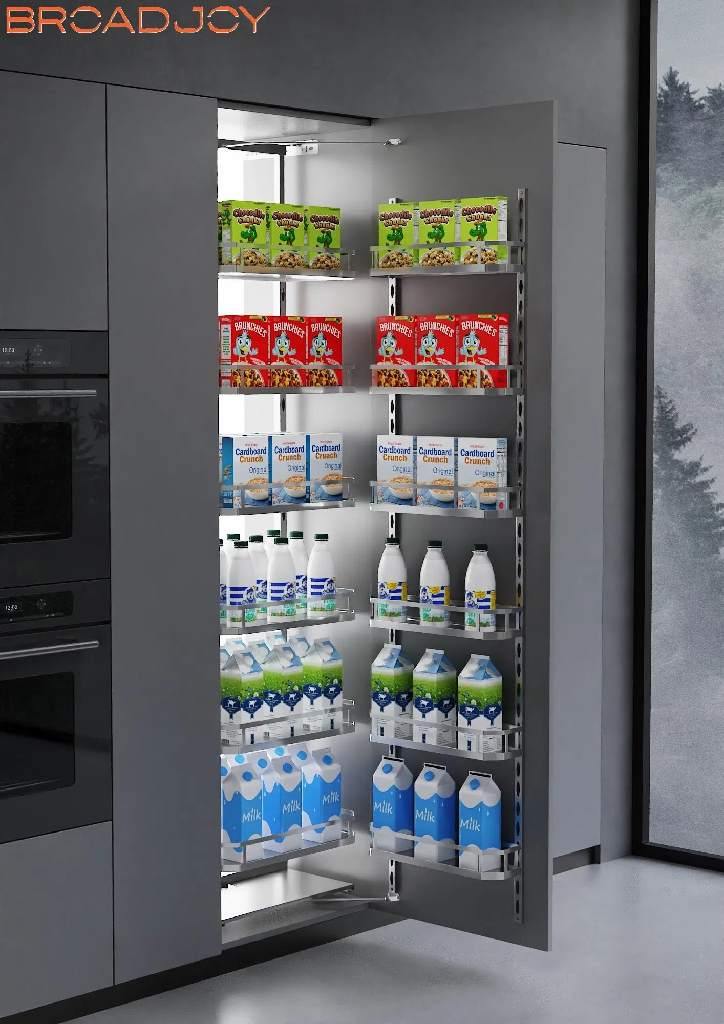 Kitchen Hardware High Organization Shelf Cabinet Holder Sauce Storage Corner Rack Stainless Steel Drawer Mesh Shelfing High Pantry Unit Basket