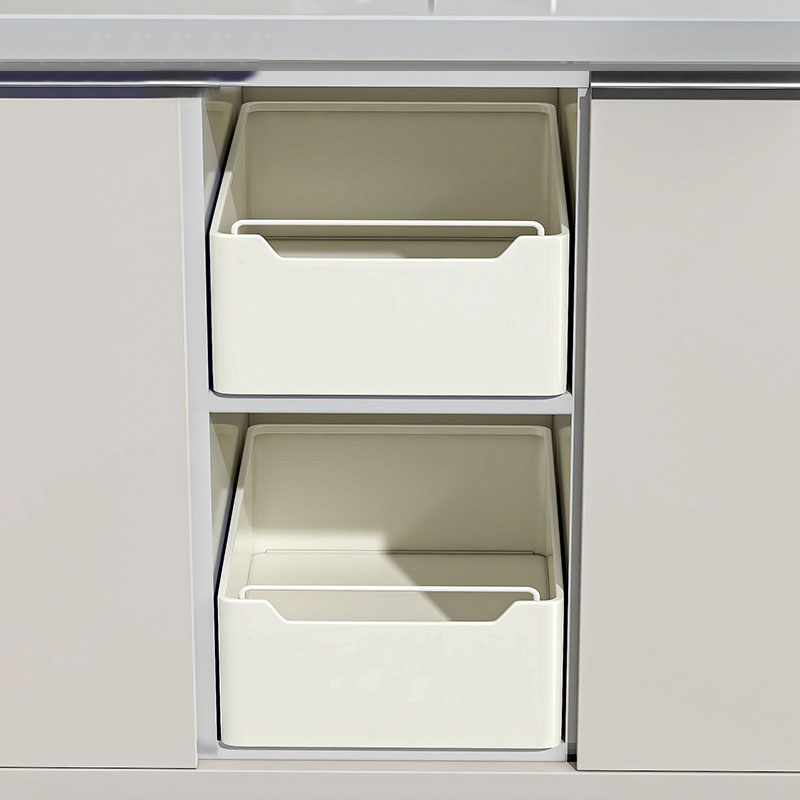 Drawer-Type Kitchen Basket, Built-in Cabinet Storage, Deep Cabinet Layered Storage Box