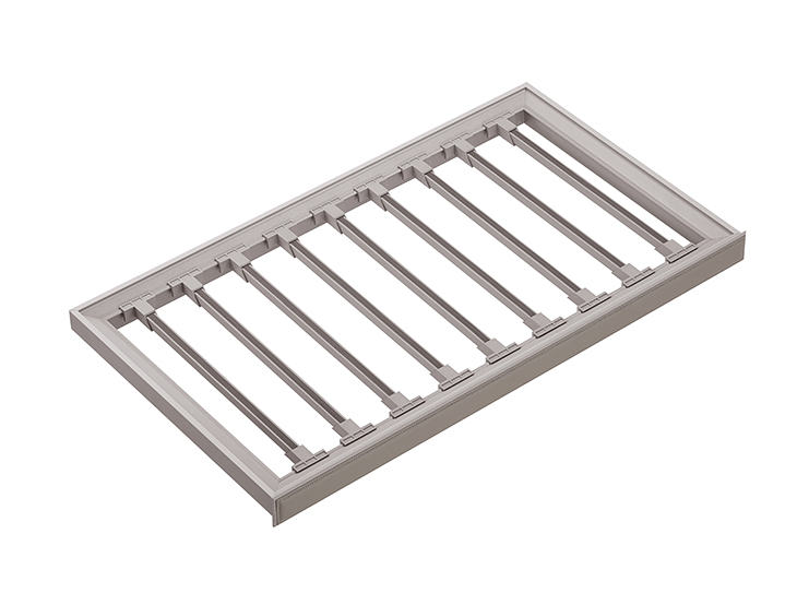 Soft-Close Pull-out Trousers Hanger - Silent Ball Bearing Slide Rail System