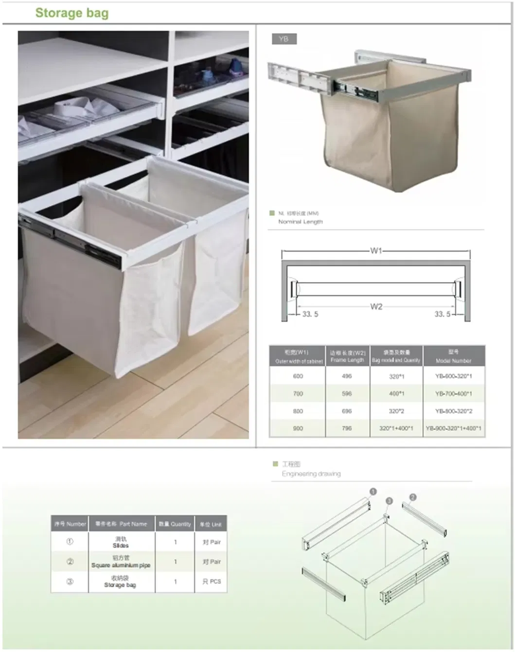 Laundry Sorter Detail