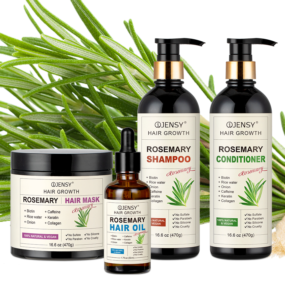 OEM Hair Care Set Restoration Growth Anti-Dandruff Argan Oil Rosemary Custom Keratin Shampoo and Conditioner Hair Growth Oil