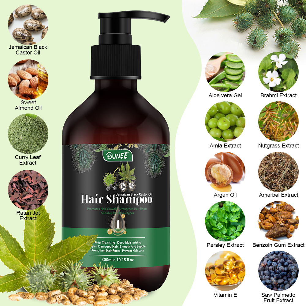 Oem Wholesale Hair Treatment Organic Moisture Jamaican Black Castor Oil Shampoo And Conditioner Set For Anti Hair Loss