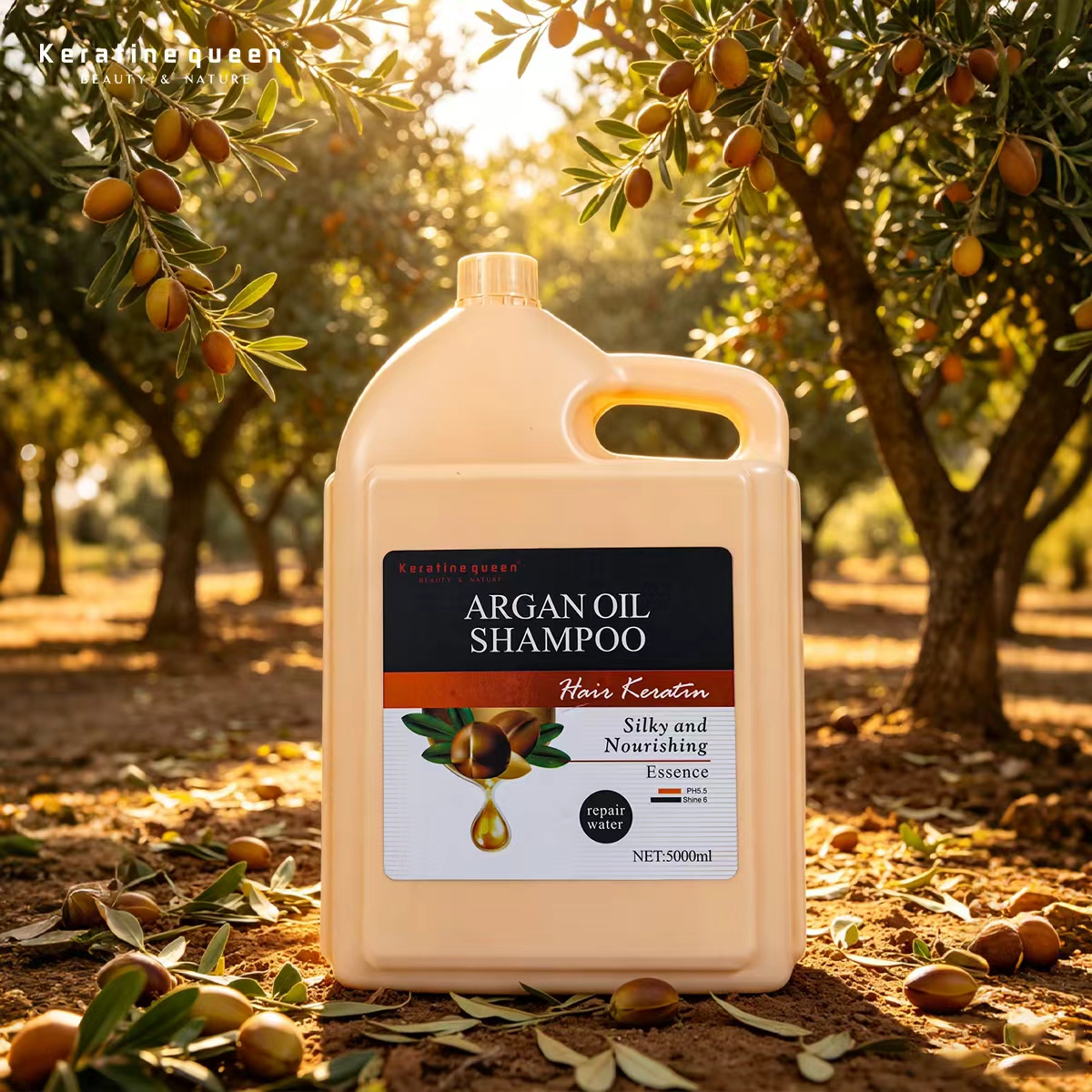 Professional Salon Use Big Volume 5L Hair Shampoo in Bulk Sulfate Free Argan Oil Silky and Nourishing Argan Conditioner