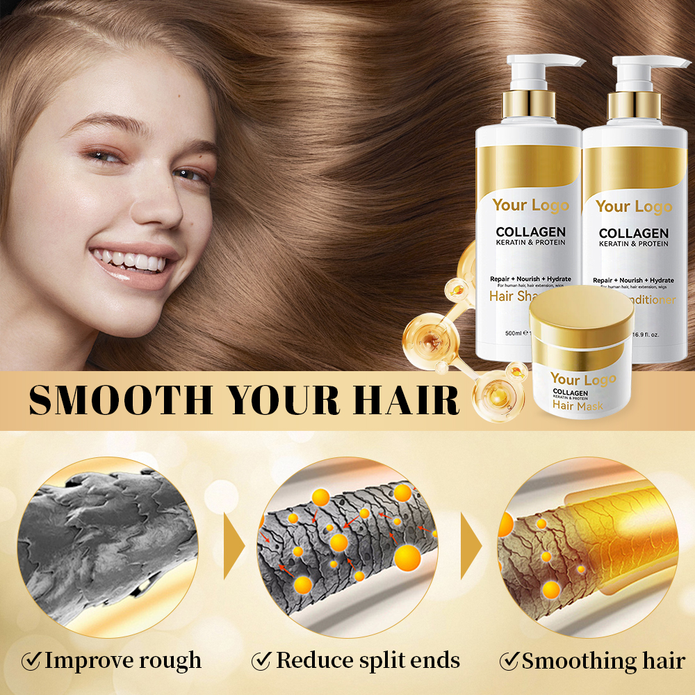 Customized Private Label Anti Dandruff Shampoo Keratin Collagen Hair Shampoo Hair Products Shampoo Conditioner And Hair Oils